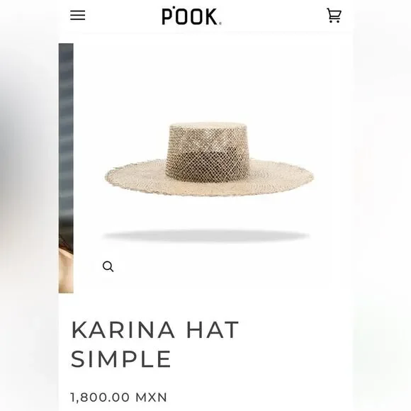P’ook Karina Seagrass Handwoven Hat